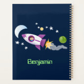 Un adorable vaisseau-fusée dans l'espace dessin an (Dos)