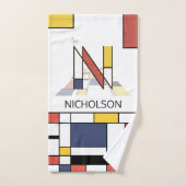 Un agréable néoplasticisme Art Monogramme. Lettre (Serviette à main)