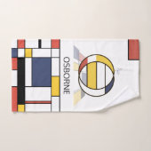 Un agréable néoplasticisme Art Monogramme. Lettre (Serviette à main)
