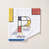 Un agréable néoplasticisme Art Monogramme. Lettre (Gant de toilette)