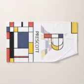 Un agréable néoplasticisme Art Monogramme. Lettre (Serviette à main)