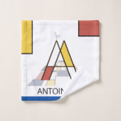 Un agréable néoplasticisme Art Monogramme. Lettre  (Gant de toilette)