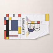 Un agréable néoplasticisme Art Monogramme. Lettre  (Serviette à main)