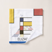 Un agréable néoplasticisme Art Monogramme. Lettre  (Gant de toilette)