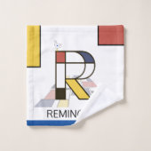 Un agréable néoplasticisme Art Monogramme. Lettre  (Gant de toilette)