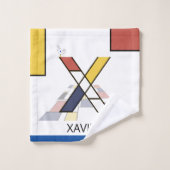 Un agréable néoplasticisme Art Monogramme. Lettre  (Gant de toilette)