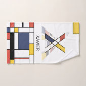 Un agréable néoplasticisme Art Monogramme. Lettre  (Serviette à main)