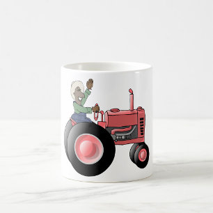 Un Agriculteur Monte Un Tracteur Café Mug