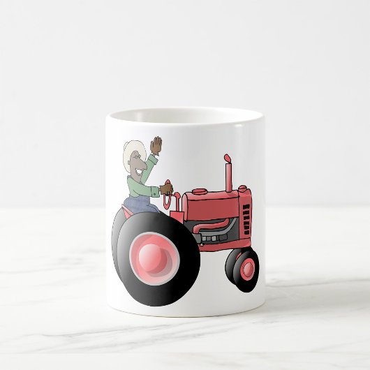 Un Agriculteur Monte Un Tracteur Café Mug