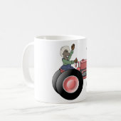Un Agriculteur Monte Un Tracteur Café Mug (Devant gauche)