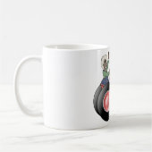 Un Agriculteur Monte Un Tracteur Café Mug (Gauche)