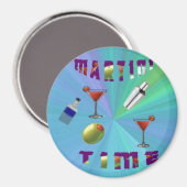 Un aimant à martini nuit/dessous de verre (Recto/Verso)