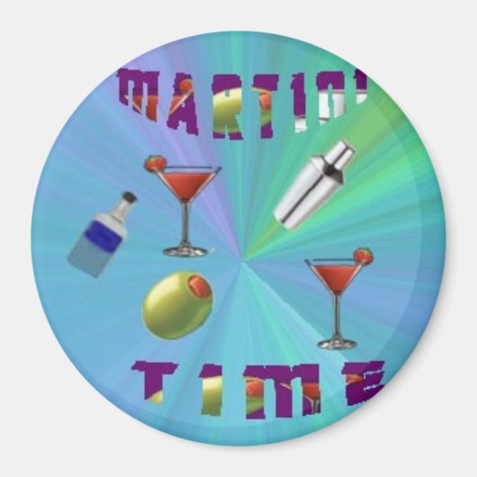 Un aimant à martini nuit/dessous de verre (Devant)