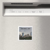 Un aimant avec une photo de Cincinnati, Ohio. (In Situ (Lave-vaisselle))