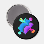 Un aimant de pièce de casse-tête (Recto/Verso)