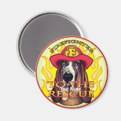 Un aimant de pompier de chien à fourre (Recto/Verso)