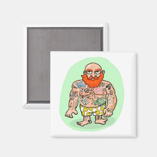 Un aimant Gentleman frappant (Recto/Verso)