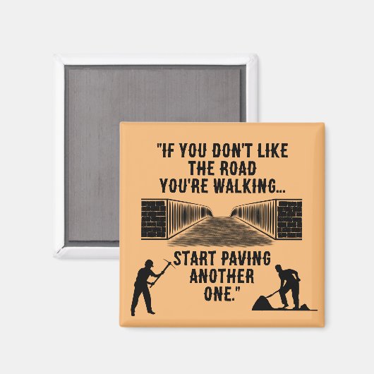 Un aimant "Une nouvelle route" (Recto/Verso)