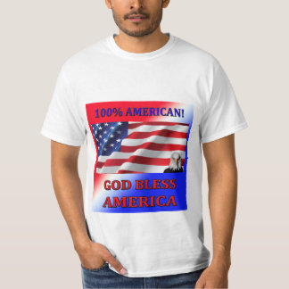 Un Américain-Dieu 100% bénissent le T-shirt des