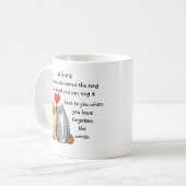 Un Ami Aimé Aimer Citation Cute Cats Mug (Devant gauche)