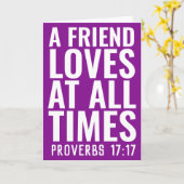 UN AMI AIME EN TOUT TEMPS, PROVERBS 17:17 CARTES (Fleur jaune)