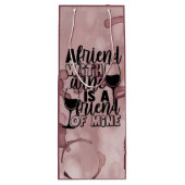 Un ami avec du vin est un ami avec moi Sac à vin (Dos)