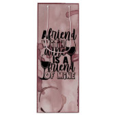 Un ami avec du vin est un ami avec moi Sac à vin (Devant)