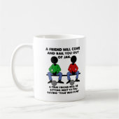 Un ami en prison Drôle Mug (Gauche)