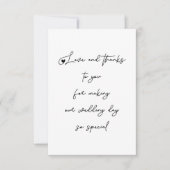 Un amour unique et merci Mariage Script photo (Devant)