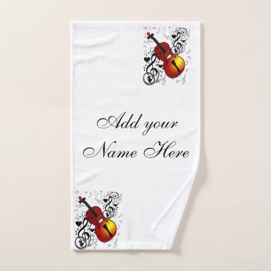 Un amoureux du violon au coeur_ (Serviette à main)