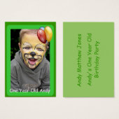 Un an Anniversaire Cartes photos (Devant & derrière)