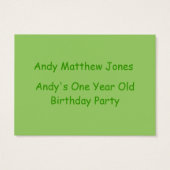 Un an Anniversaire Cartes photos (Dos)