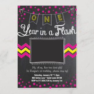Un An Dans Une Invitation Flash Anniversaire