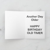 Un an de plus : Ancien Timer Carte d'anniversaire (Intérieur)