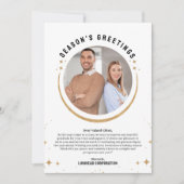 Un an de révision de la carte de Noël d'affaires (Devant)