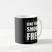 Un an Fumée sans anniversaire Mug (Devant droit)