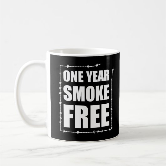 Un an Fumée sans anniversaire Mug (Gauche)