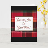 Un An Plus Vieux Red Madras Plaid Carte Anniversai (Fleur jaune)