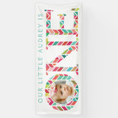 Un an Vieux Photo 1er Anniversaire Bannière de fêt (Vertical)