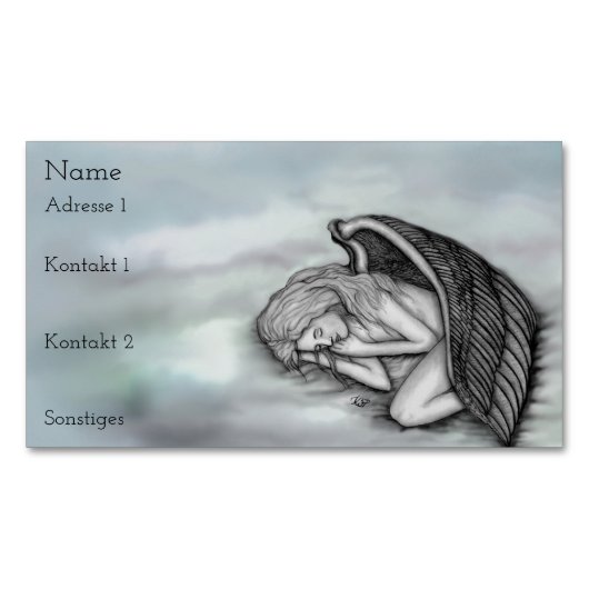 Un Angel endormi Cartes de visite (devant)