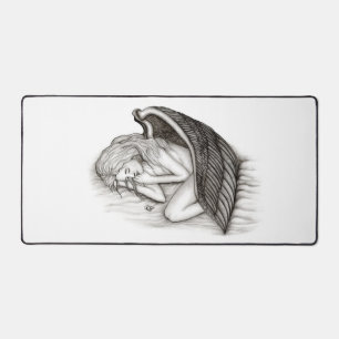 Un Angel endormi, design noir et blanc