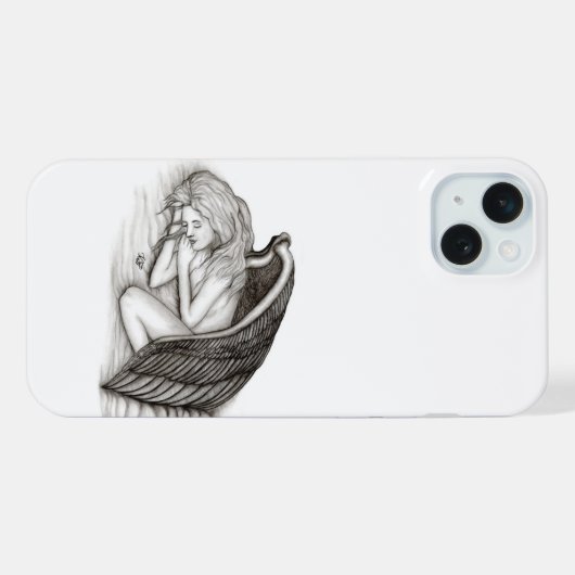 Un Angel endormi, design noir et blanc (Verso Horizontal)