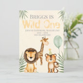 Un animal mignon Wild Un anniversaire Invitation (Debout devant)