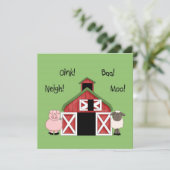 Un anniversaire à Barnyard - Invitation à thème ag (Debout devant)