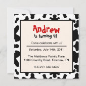 Un anniversaire à Barnyard - Invitation à thème ag (Dos)