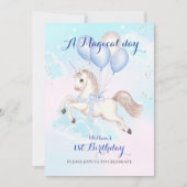 Un anniversaire magique avec une invitation Unicor (Devant)