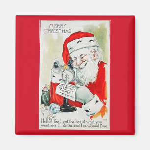 Un appel à Père Noël Vintage Magnet