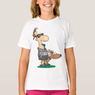 Un Arbitre Aveugle Frappant Un T-shirt Siffleur