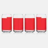 un arrière - plan rouge avec une bordure blanche (Gauche)