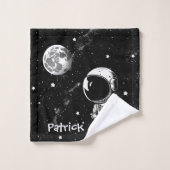 Un Astronaut Amusant Dans L'Espace (Gant de toilette)